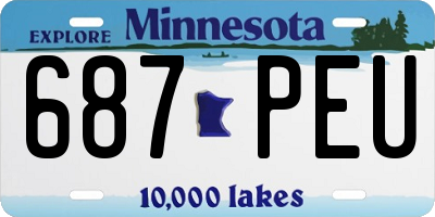 MN license plate 687PEU