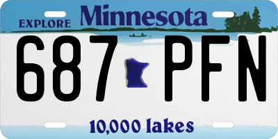 MN license plate 687PFN