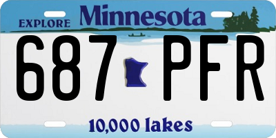 MN license plate 687PFR
