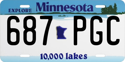 MN license plate 687PGC