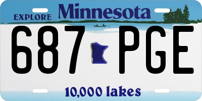 MN license plate 687PGE