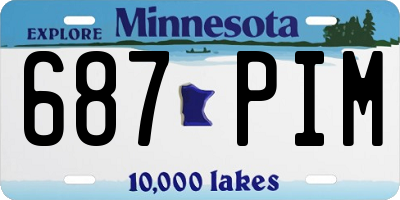 MN license plate 687PIM