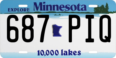 MN license plate 687PIQ