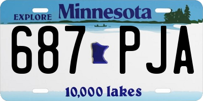 MN license plate 687PJA