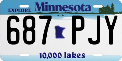 MN license plate 687PJY