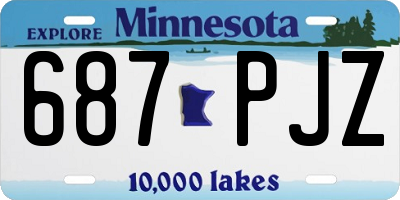 MN license plate 687PJZ