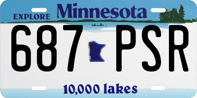 MN license plate 687PSR