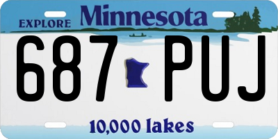MN license plate 687PUJ