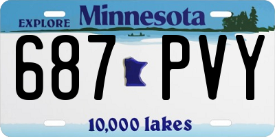 MN license plate 687PVY