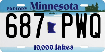 MN license plate 687PWQ