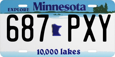 MN license plate 687PXY
