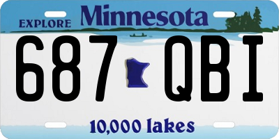 MN license plate 687QBI