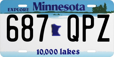 MN license plate 687QPZ