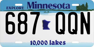 MN license plate 687QQN