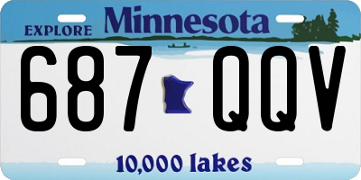 MN license plate 687QQV