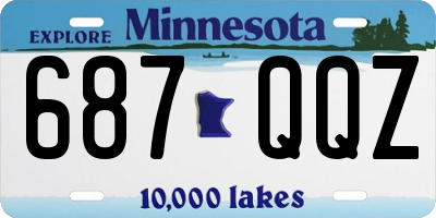 MN license plate 687QQZ