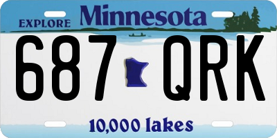 MN license plate 687QRK