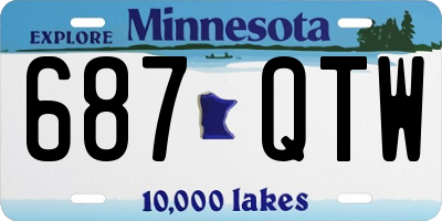 MN license plate 687QTW