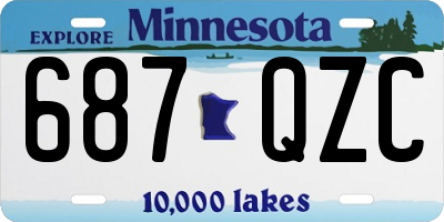 MN license plate 687QZC