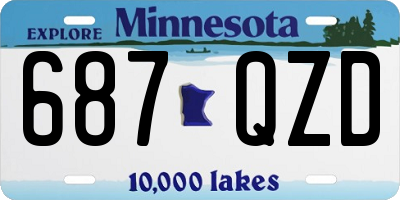 MN license plate 687QZD