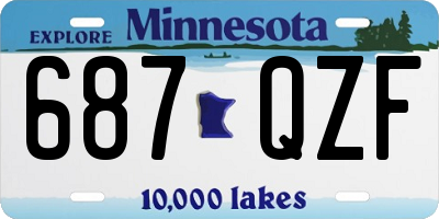 MN license plate 687QZF