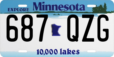 MN license plate 687QZG