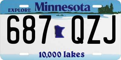 MN license plate 687QZJ