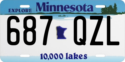 MN license plate 687QZL