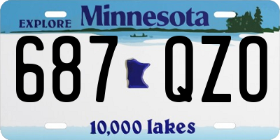 MN license plate 687QZO
