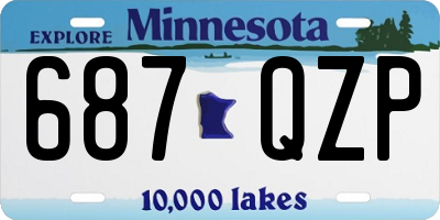 MN license plate 687QZP