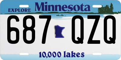 MN license plate 687QZQ