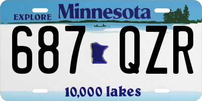 MN license plate 687QZR