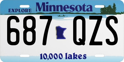 MN license plate 687QZS