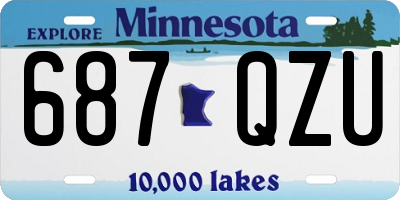 MN license plate 687QZU