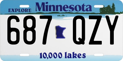 MN license plate 687QZY