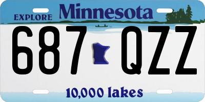 MN license plate 687QZZ