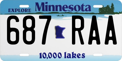 MN license plate 687RAA