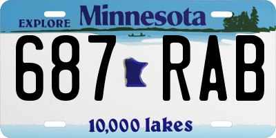 MN license plate 687RAB