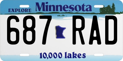 MN license plate 687RAD