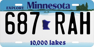 MN license plate 687RAH