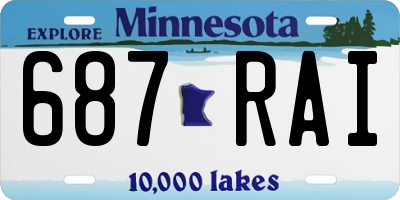 MN license plate 687RAI