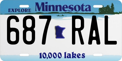 MN license plate 687RAL