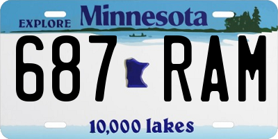 MN license plate 687RAM