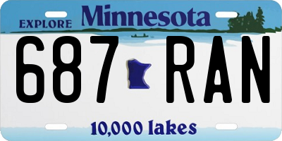 MN license plate 687RAN
