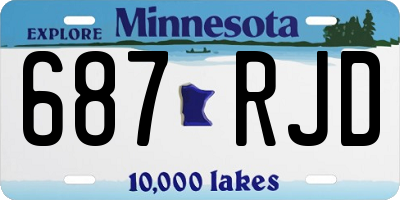 MN license plate 687RJD
