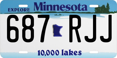 MN license plate 687RJJ