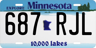 MN license plate 687RJL