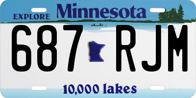 MN license plate 687RJM