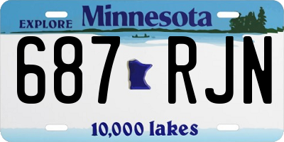 MN license plate 687RJN