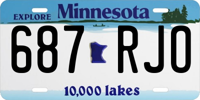 MN license plate 687RJO